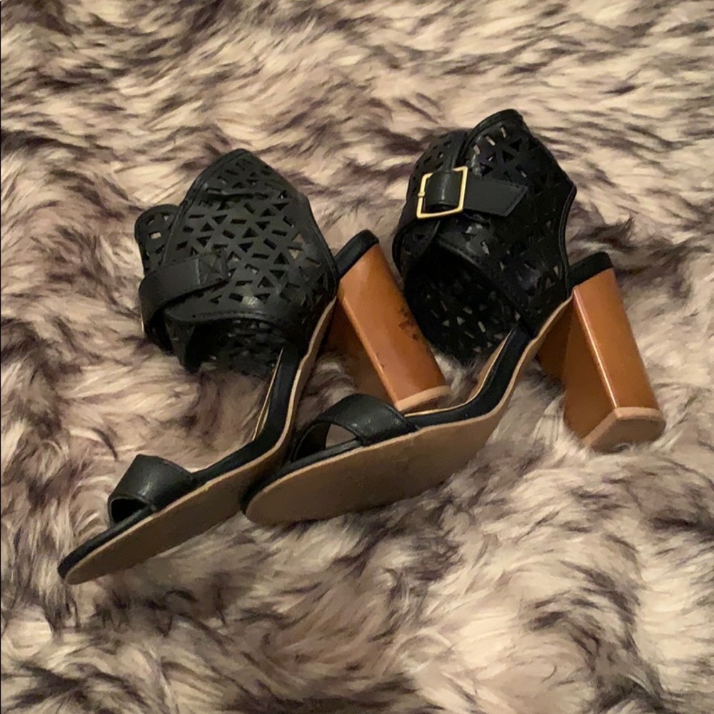 Black Buckle Sandals